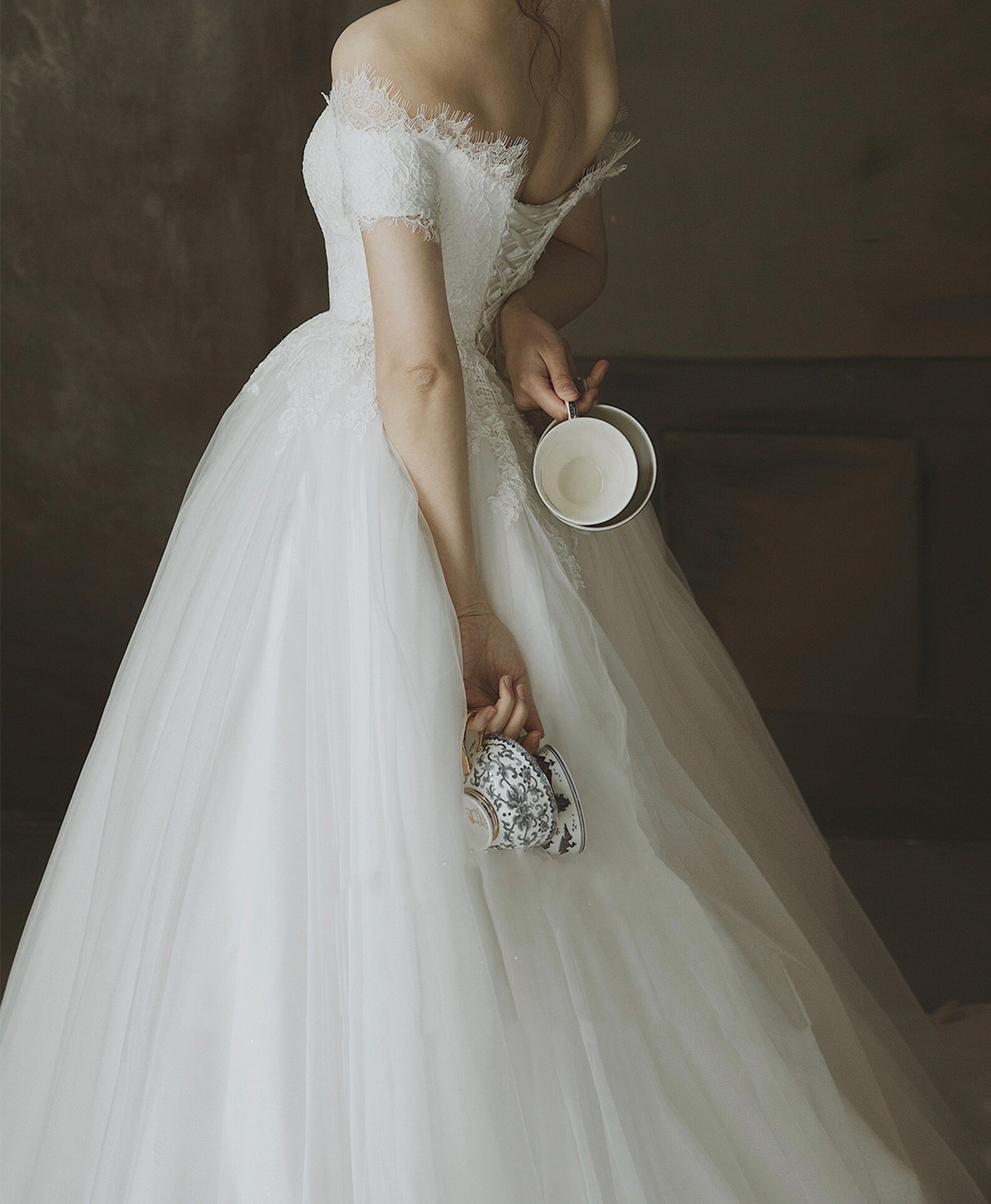 Wedding Dress White Vintage Lace Wedding Dress