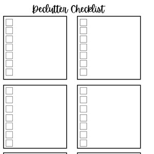 Declutter Checklist