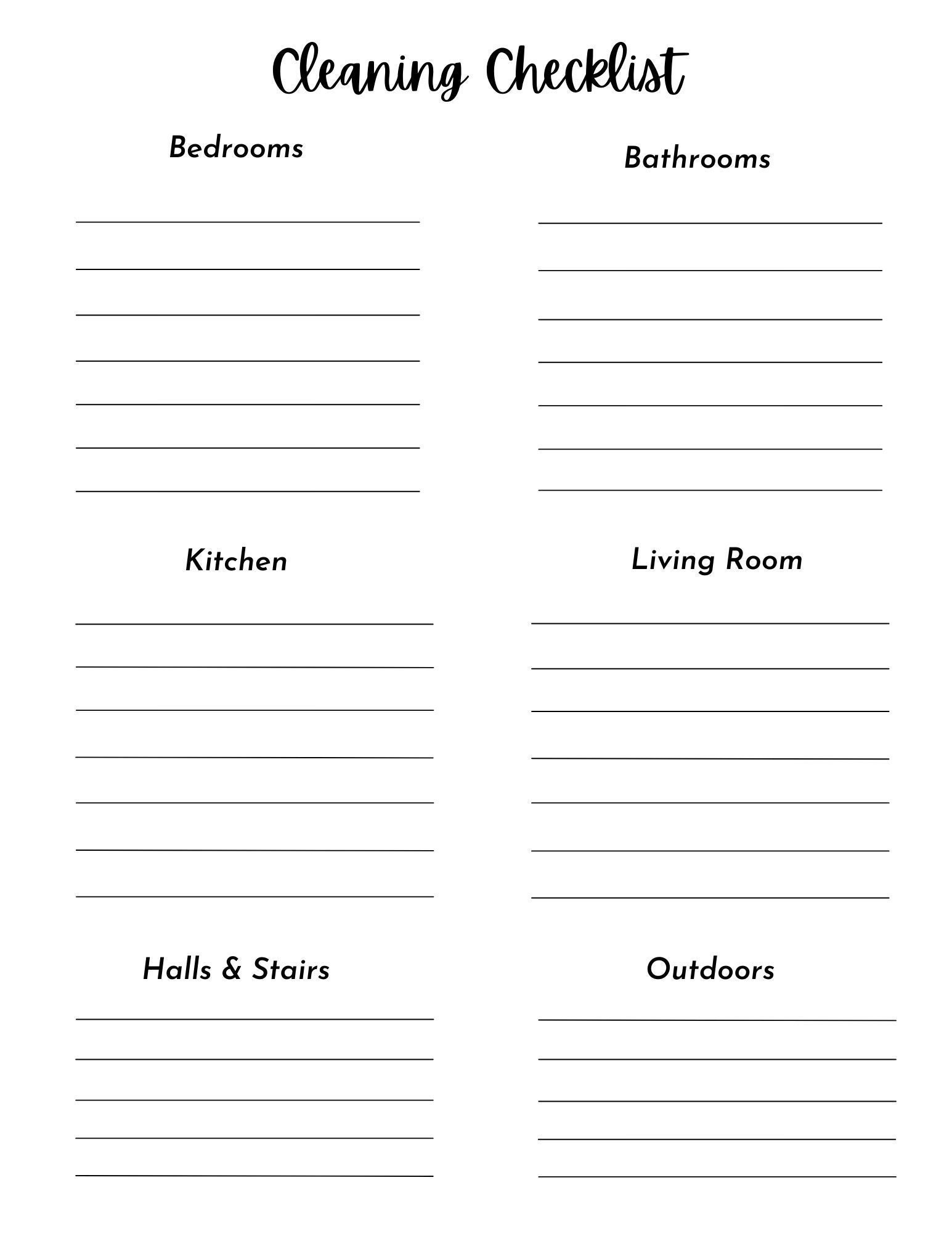 Cleaning Checklist Black Instant Download Etsy cleaning-checklist-black-instant-download-etsy