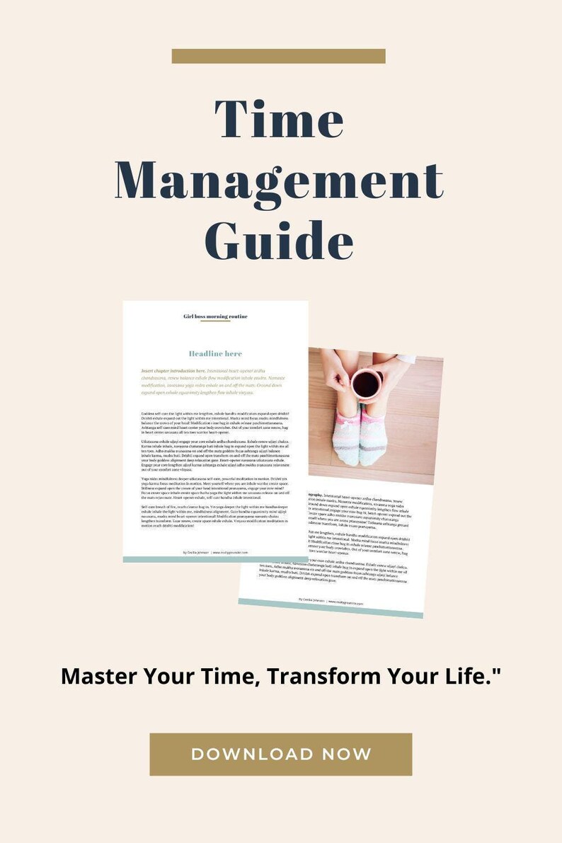 Time Management Guide - Etsy