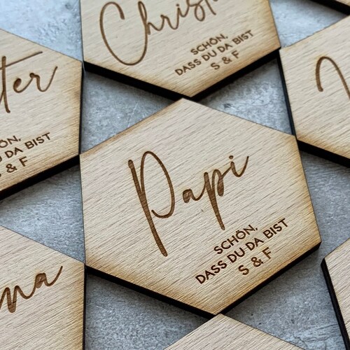 Wedding Place Cards Laser Cut Wood Wedding Favors for Guests Etsy