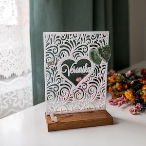 Ohrringhalter aus Holz, Jubiläumsgeschenk, Schmuck Organisator, Ohrring Aufbewahrung