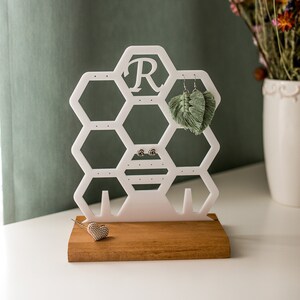 Wood Earring Holder, Wedding Gift, Anniversary, Jewelry Organizer, Earring Jewelry Storage