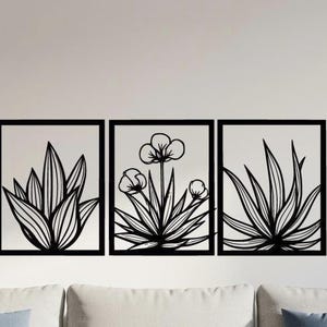 Leaf Wall Art Set of 3, Handcrafted Wood Decor, Boho Chic Leaf Decor, Set of 3 Wood Wall Art, Natural Wood Leaf Art