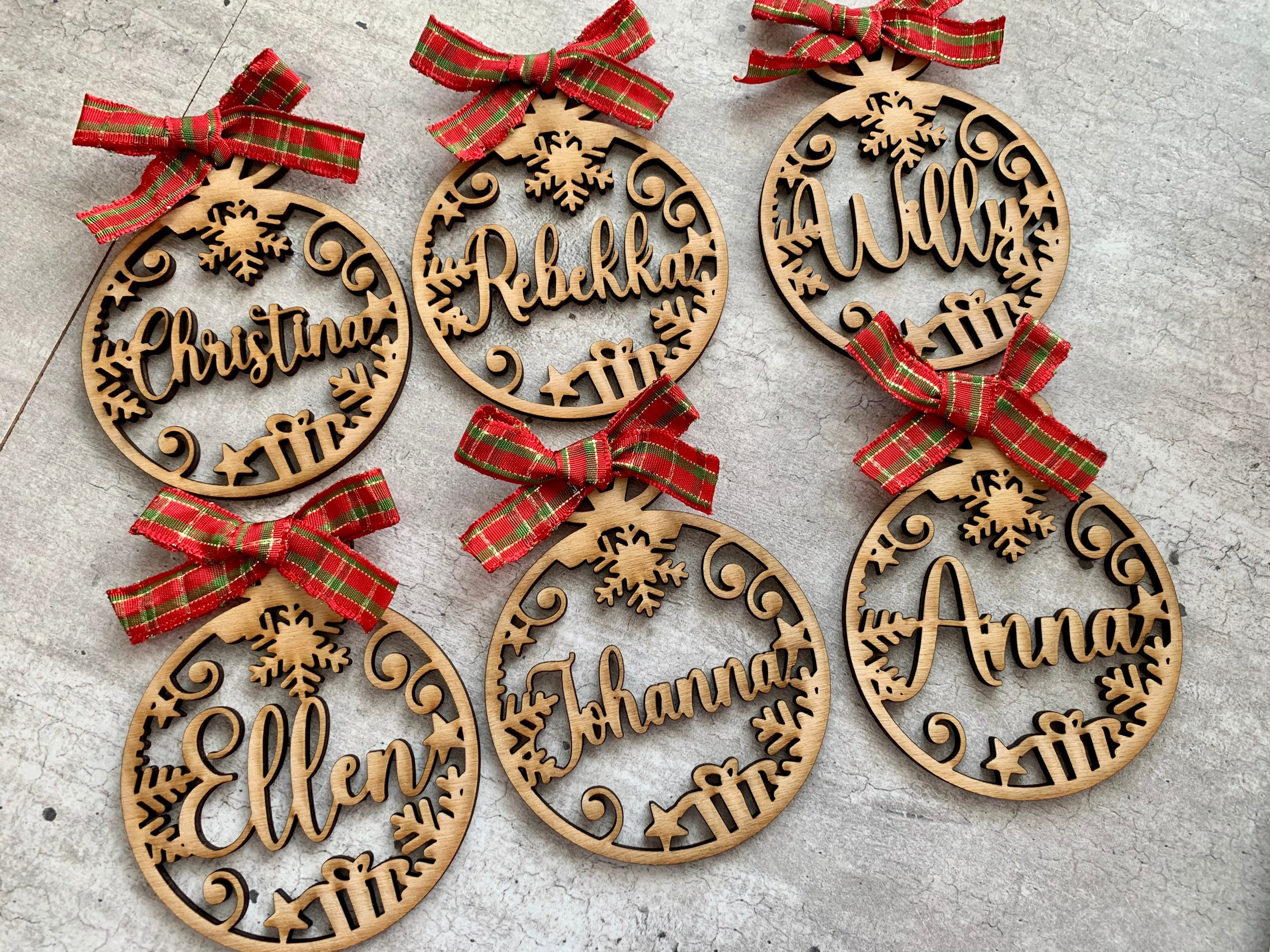 Palline di Natale personalizzate con nome targhette regalo | Etsy
