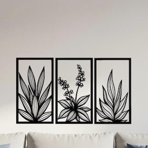 Leaf Wall Art Set of 3, Handcrafted Wood Decor, Boho Chic Leaf Decor, Set of 3 Wood Wall Art, Natural Wood Leaf Art