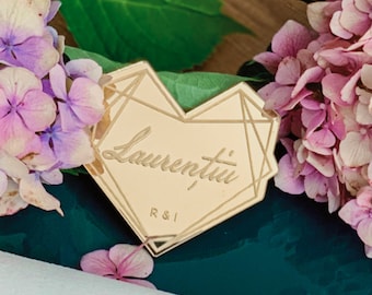 Wedding heart place cards Custom Lasercut, Place name settings, Guest names, Decoration wedding wood decor, Laser cut wood signs,