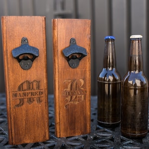 Beer Opener, Wall Bottle Opener, Gift for man, Father’s Day, Groomsman Gift, Man Cave,  Wedding Gift, Anniversary Gifts For Men