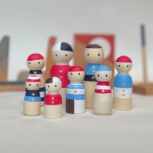 Nautical Peg Doll Family