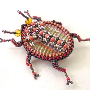 Handcrafted Beetle Brooch