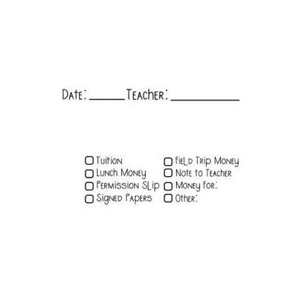 Blank School Money Envelope Template Lunch Money Organizer Etsy