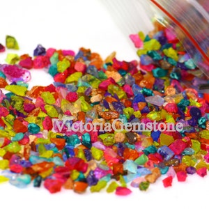 1000 Pcs Multi Color Opal Crystals 3-5mm Rough Candy Opal Chips October Birthstone Natural