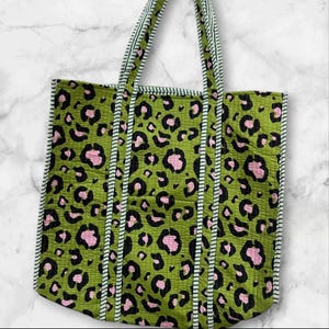 Indian Tote Bags Quilted Handmade Cotton Block Printed Large Shoulder Shopping Bag Women, Floral Cotton Ethnic Handmade Tote Bags.