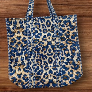Indian Tote Bags Quilted Handmade Cotton Block Printed Large Shoulder Shopping Bag Women, Floral Cotton Ethnic Handmade Tote Bags.