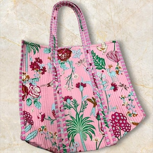 Beautiful Handmade Tote Bag, Indian Making Quilted Tote Bags, Eco Friendly Shopper Bags, Vintage Shoulder Bag, Women&#39;s Carry Bag
