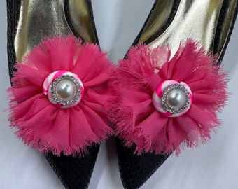 Clip per scarpe rosa menta piperita natalizia, clip per scarpe rosa menta piperita floreale
