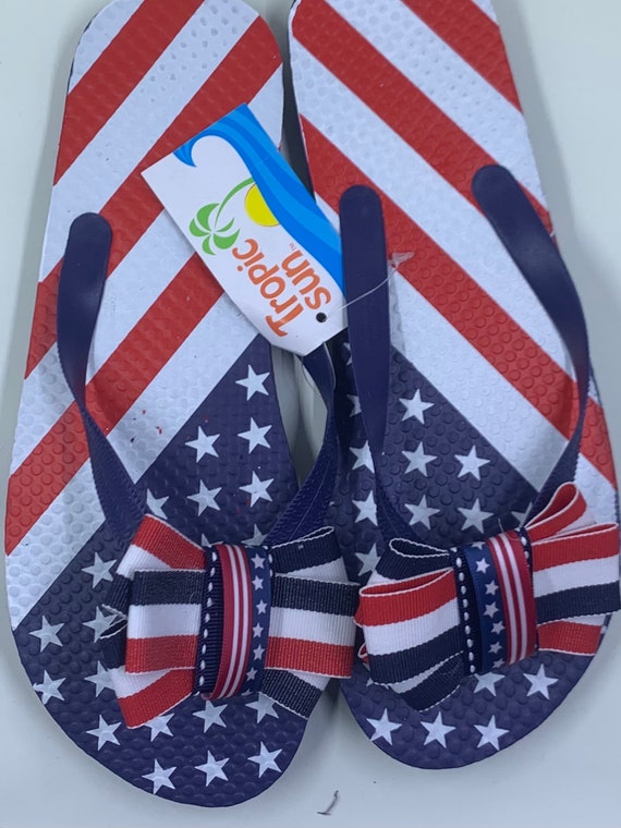 Buy Red and White and Blue 4th of July Patriotic Flip Flops