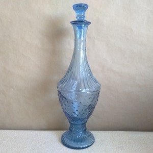 Alte Karaffe für Wasser, Vintage Karaffe, Glasflasche, Alte Glasflasche für Whisky, Vintage Glaskaraffe mit Glasdeckel
