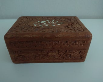 Vintage wooden box, Vintage box, Memory Box, Vintage handmade wooden box, Retro box