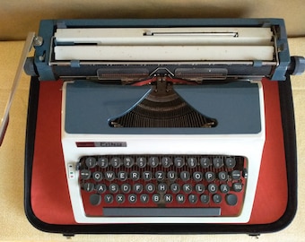 Máquina de escribir vintage, máquina de escribir ERIKA, máquina de escribir funcional, decoración de oficina, ERIKA MOD 41