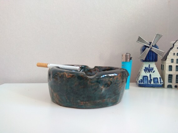 手作りの粘土灰皿 / セラミック /、ヴィンテージ灰皿 - Etsy 日本