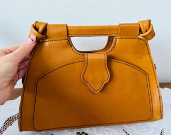 Vintage genuine leather handbag