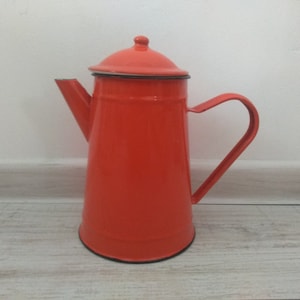Bule de chá vintage esmaltado, Bule de chá vintage 1,5 L, Decoração de cozinha esmaltada, Esmalte vintage, Chaleira rústica, Bule de café e chá esmaltado