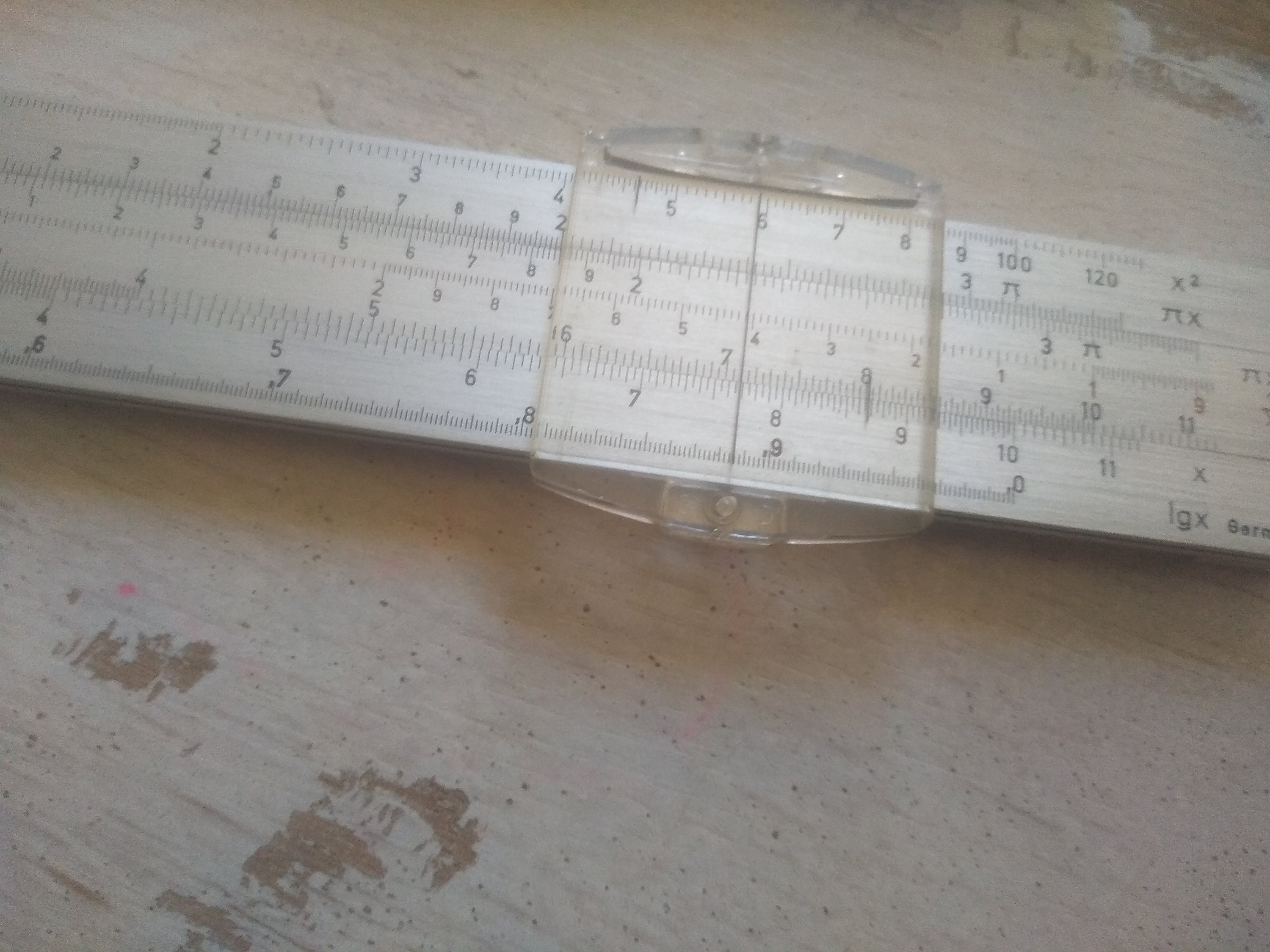Vintage Logarithmic Ruler, Logarithmic Ruler, Architect Tool Map, RESS ...