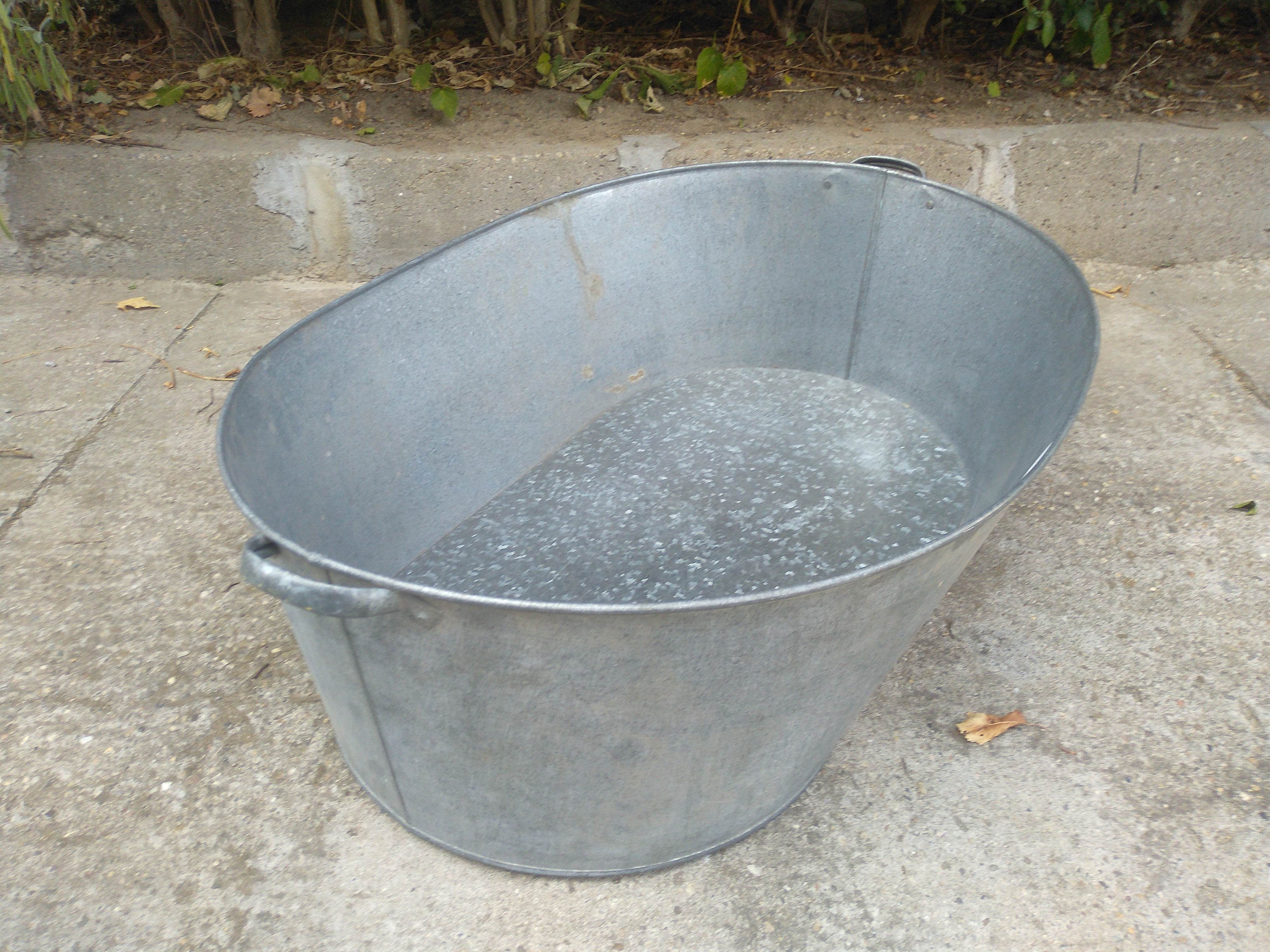 Galvanized Trough, Antique Kids Bathtub, Old Galvanized Light, Vintage