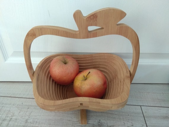 Obstkorb, Natrlicher Bambusobstkorb, Traditioneller rustikaler Bambus  zusammenklappbar - Etsy.de