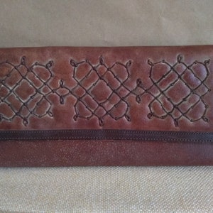 Vintage clutch, Vintage Genuine leather clutch bag, Vintage clutch bag, Retro clutch bag, Vintage leather clutch bag image 1