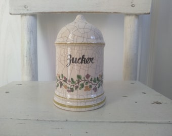 Porcelain sugar bowl, Old sugar bowl, Kitchen decor