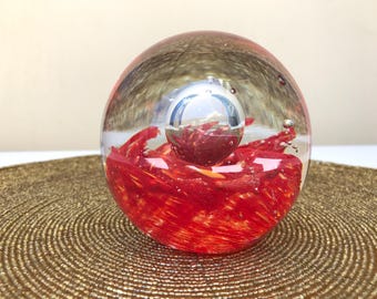 Vintage Glaskunst Briefbeschwerer