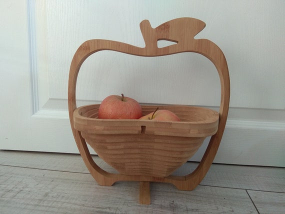 Obstkorb, Natrlicher Bambusobstkorb, Traditioneller rustikaler Bambus  zusammenklappbar - Etsy.de