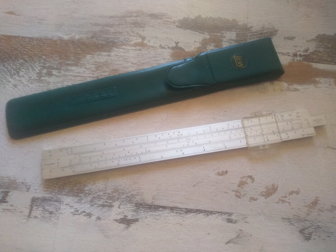 Logarithms Ruler Vintage Logarithmic Ruler, Logarithmic Ruler, Architect Tool Map, RESS ...