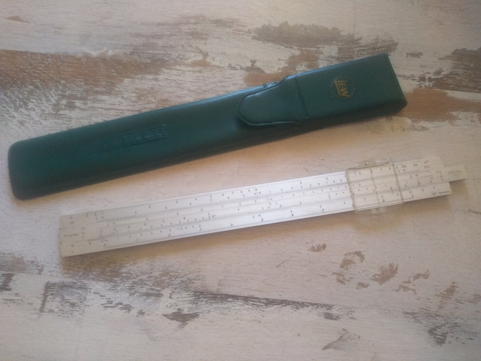 Vintage Logarithmic Ruler, Logarithmic Ruler, Architect Tool Map, RESS ...