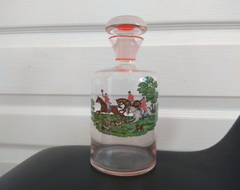 Old Glass bottle for whiskey, Bottle for alcohol, Old glass bottle, Vintage glass carafe, bottle for Liquor