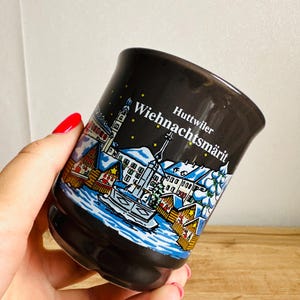 Tasse à Vin Marché De Noël Munich En Céramique Signée - Thème Noël - Occasion Bon état