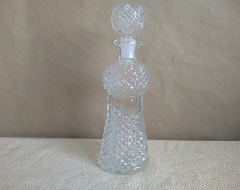 Old Glass bottle for whiskey, Bottle for alcohol, Old glass bottle, Vintage glass carafe,  bottle for Liquor