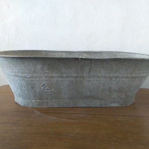 Vintage galvanized trough, Antique Kids Bathtub, Old galvanized light, Vintage bath tray, Vintage galvanized metal, Antique metal bathtub