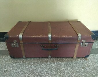 Vintage suitcase, Retro Luggage, Travel Case, Antique Suitcase, Suitcase Luggage, Home decor, Large suitcase