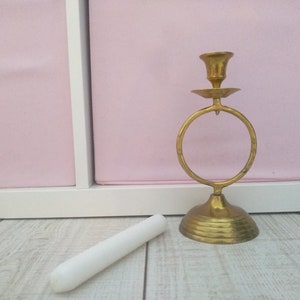 Bougeoir ancien, bougeoir vintage, Bougeoir en laiton, Décoration en laiton, Bougeoir, Décoration d&#39;intérieur, Bougeoir