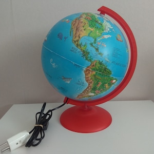 Globo terráqueo, globo terráqueo, mapa, tierra - mapas, globo con luz nocturna
