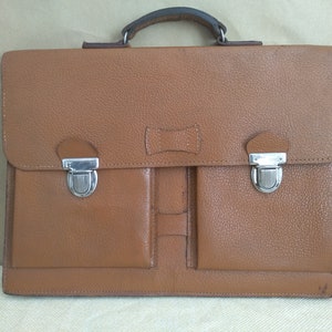 pochette pour documents vintage, organiseur en cuir, sac bancaire, pochette pour documents en cuir véritable, pochette pour documents d'affaires, porte-documents, porte-documents
