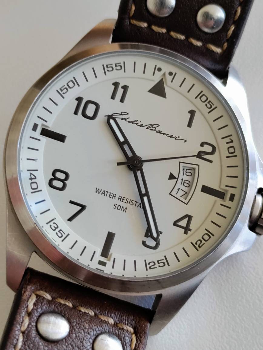 Eddie Bauer White Dial Big Pilot Field 