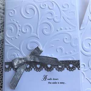 Cartão de aniversário de 25 anos de casamento feito à mão ~ Cartão de aniversário de prata elegante