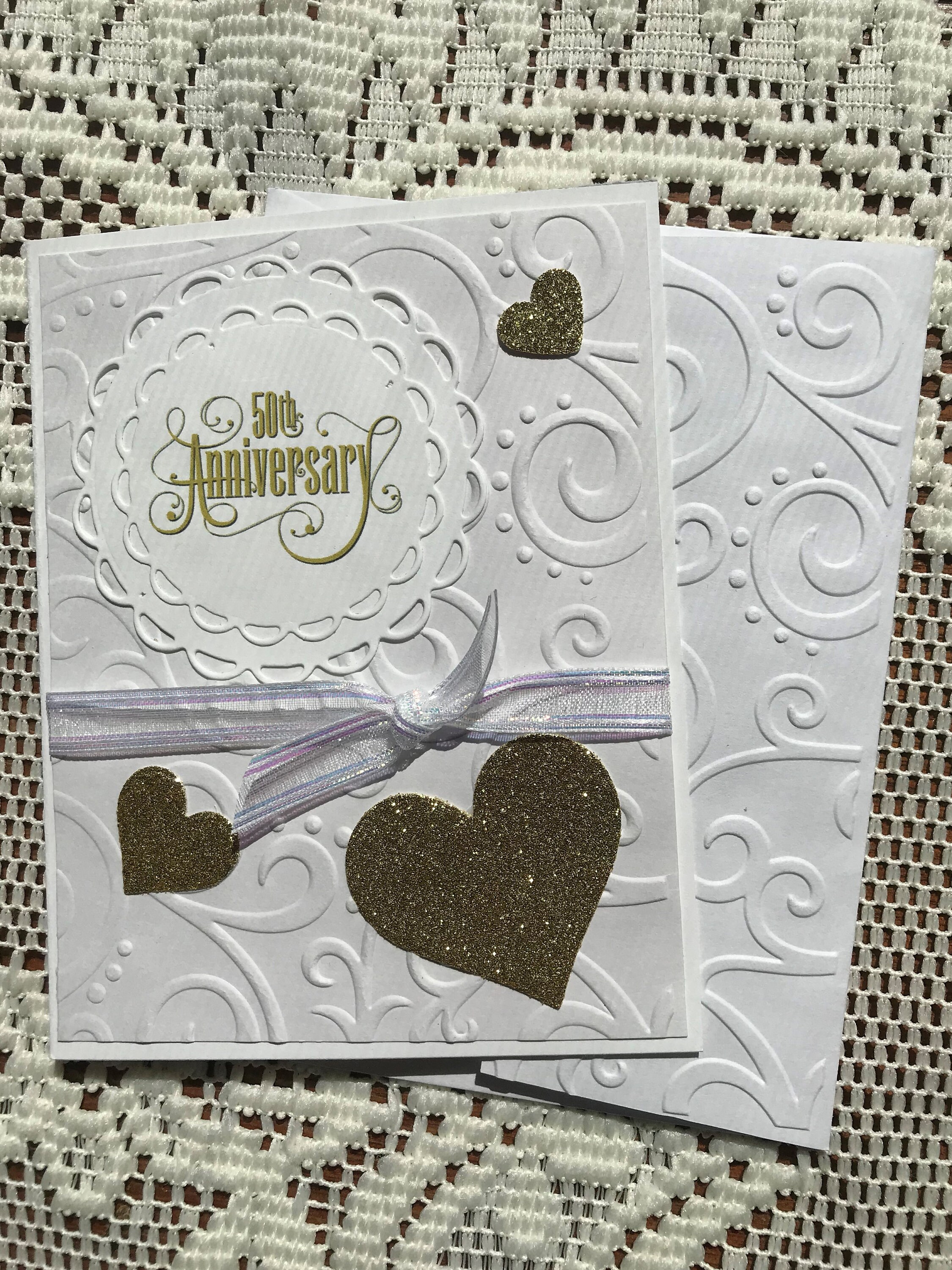 Handmade 50th Anniversary Card - Etsy