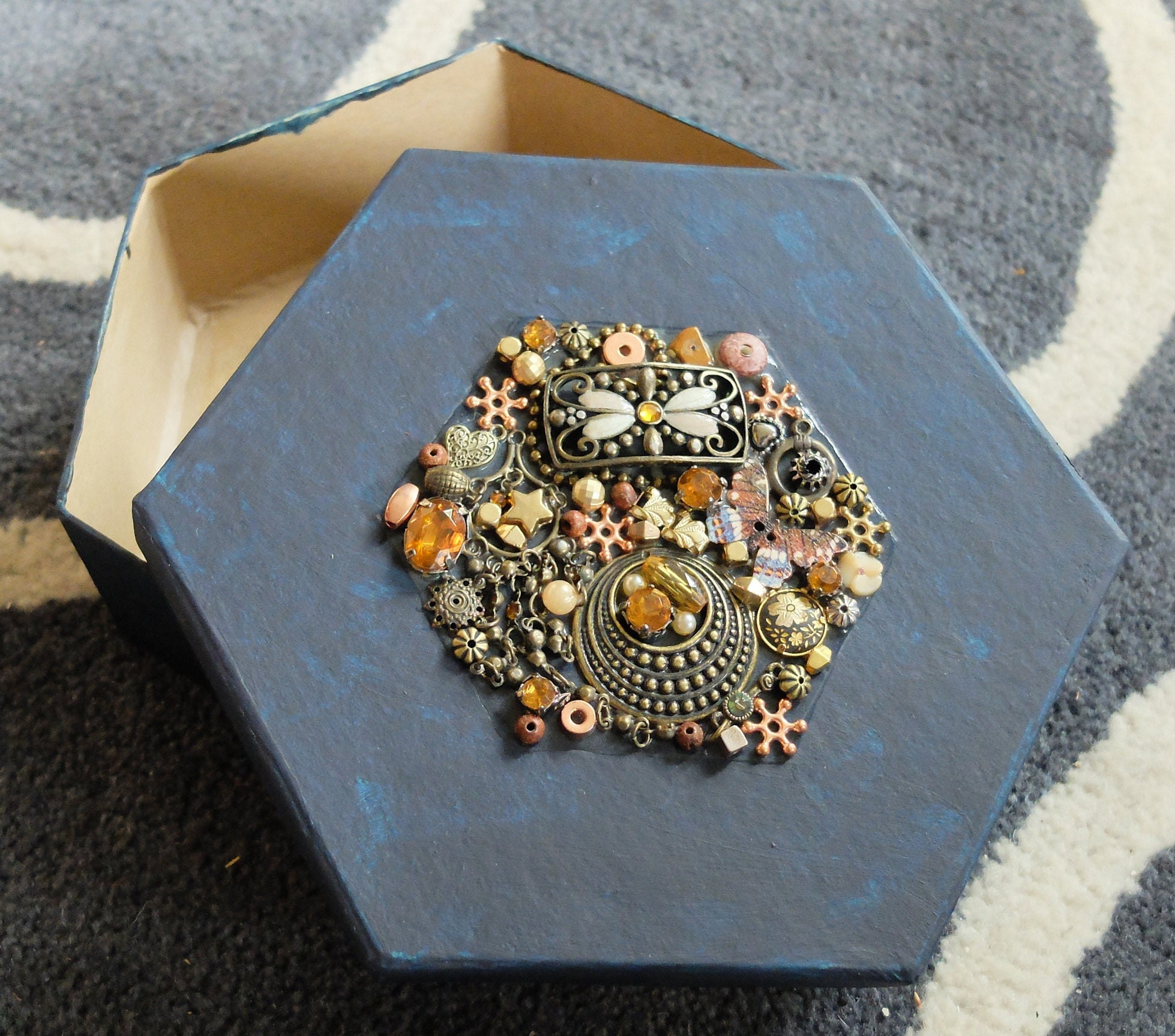 Jewelled Papiermache Gift Boxes Etsy