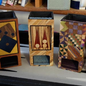 Small Take-apart Baffle Boxes for Backgammon, hand made