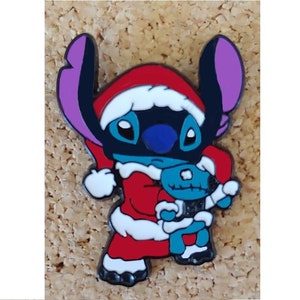 Disney Fantasy Pin - Disney Character Stitch as Santa Holding Scrump